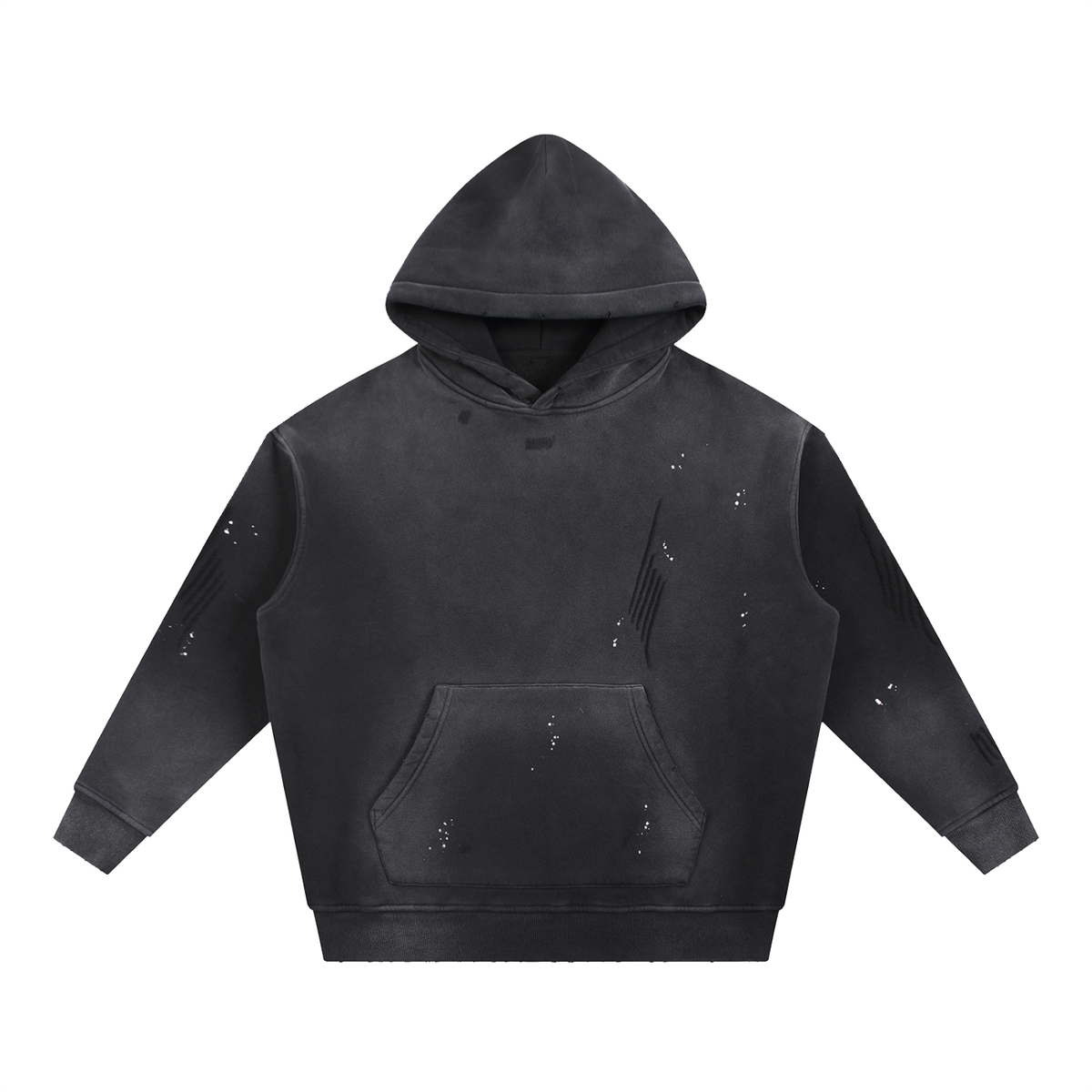 Men’s Vintage Washed Frayed Fleece Hoodie view 1