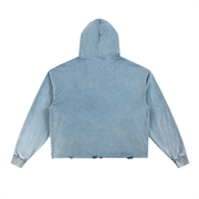 Vintage Washed Frayed-Hem Hoodie thumbnail 2